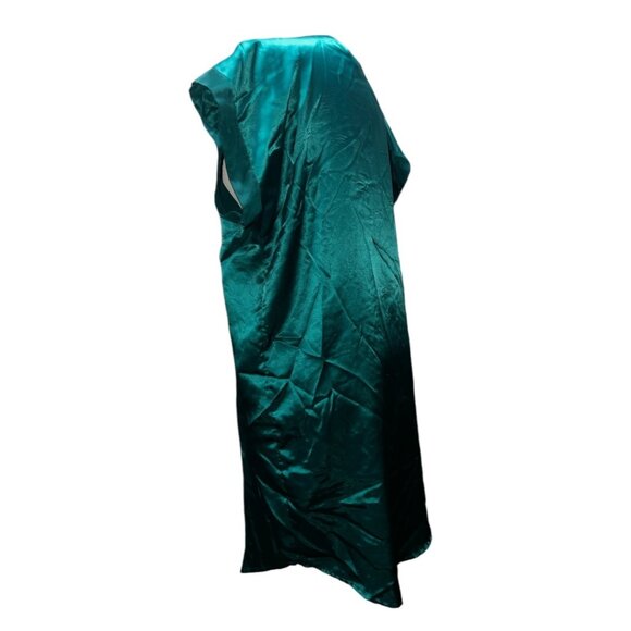 Vintage Inhibitions Satin Embroidered 80's Button Front Sz Medium Nightgown - Picture 13 of 16